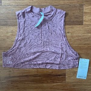 Lululemon All Yours Cropped Veil Tank Spiced chai